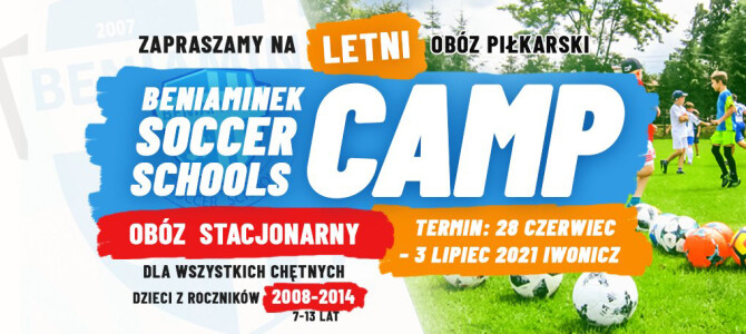 Informacja dla uczestników obozu „Beniaminek Soccer Schools Camp 2021”